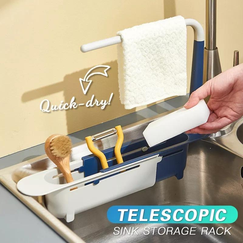 Teleskop-Aufbewahrungsregal für die Spüle