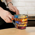 Handbemalte Buchkaffeetasse