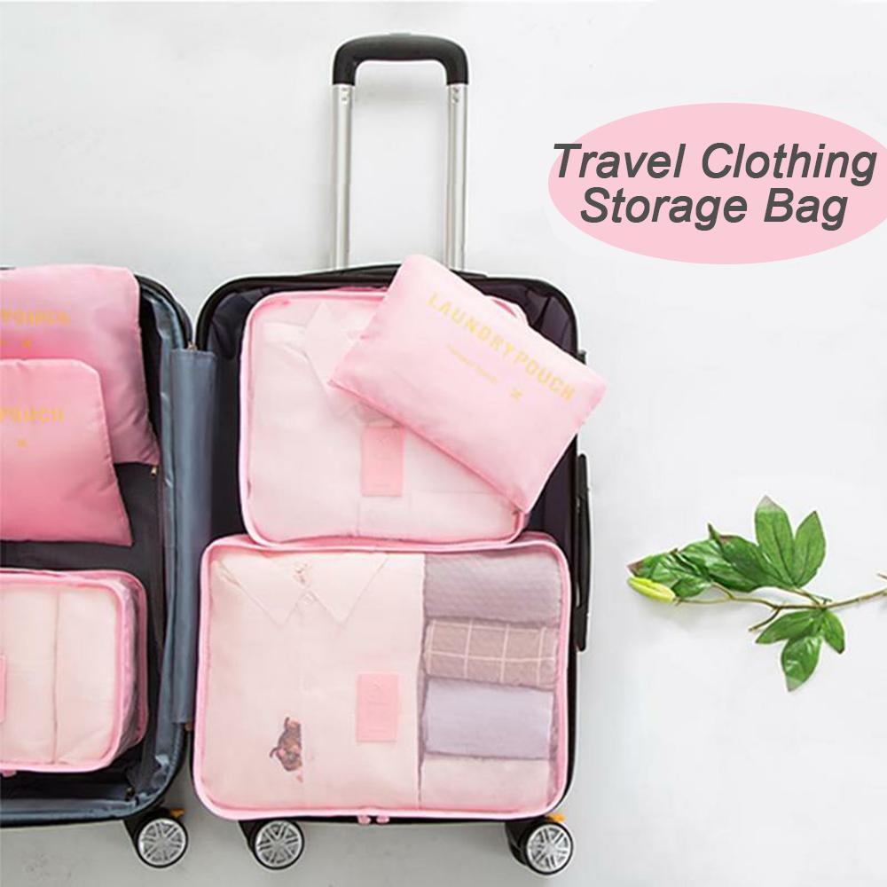 Aufbewahrungstasche für Reisekleidung (1 Set, 6 Stück)
