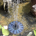 Solarbetriebener Vogelbrunnen mit Lichtern