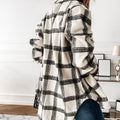 Lässiger karierter Mantel für Damen