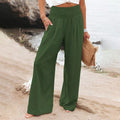 Gesmokte Hose aus Leinenmischung von Fresh Air mit Taschen