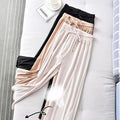 Damenhose aus Eisseide mit weitem Bein