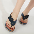 Leichte Blumen-Clip-Toe-Sandalen für Damen