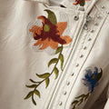Modische Lederjacke mit Blumenmuster