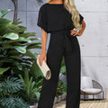 Solider Overall mit hoher Taille und Gürtel