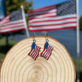 Entzückende Ohrringe mit amerikanischer Flagge