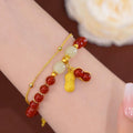 Doppelkette-Armband aus natürlicher Jade