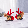 Weihnachts-Haarnadeln aus neuem Geweih-Plüsch
