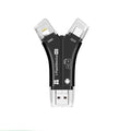 Tragbarer 4-in-1-Speicherkartenleser für Telefone