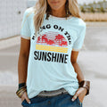 T-Shirt mit Rundhalsausschnitt und Kokosnussbaum-Print