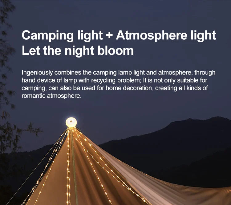 Multifunktionale tragbare Campingleuchte (10 m) Zweitbild