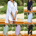 Strandbadebluse mit V-Ausschnitt