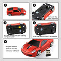 Coole kabellose Maus in Sportwagenform