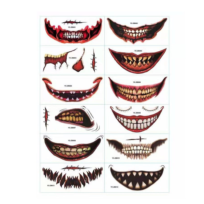 Halloween Streich Makeup Temporäres Tattoo