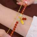 Doppelkette-Armband aus natürlicher Jade