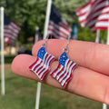 Entzückende Ohrringe mit amerikanischer Flagge