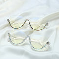 Cat-Eye-Brille mit weißen Diamanten für Damen