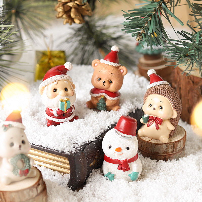Handgefertigte Tier-Weihnachtsmann-Ornamente Hauptbild