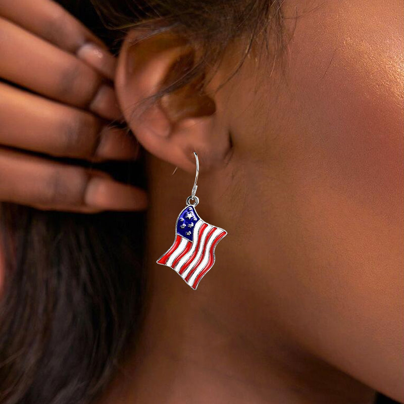Entzückende Ohrringe mit amerikanischer Flagge Zweitbild