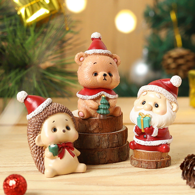 Handgefertigte Tier-Weihnachtsmann-Ornamente Zweitbild
