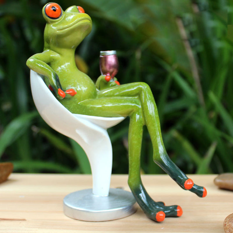 Festival-Frosch-Harz bastelt Frosch-Pastoral-Ornament Zweitbild