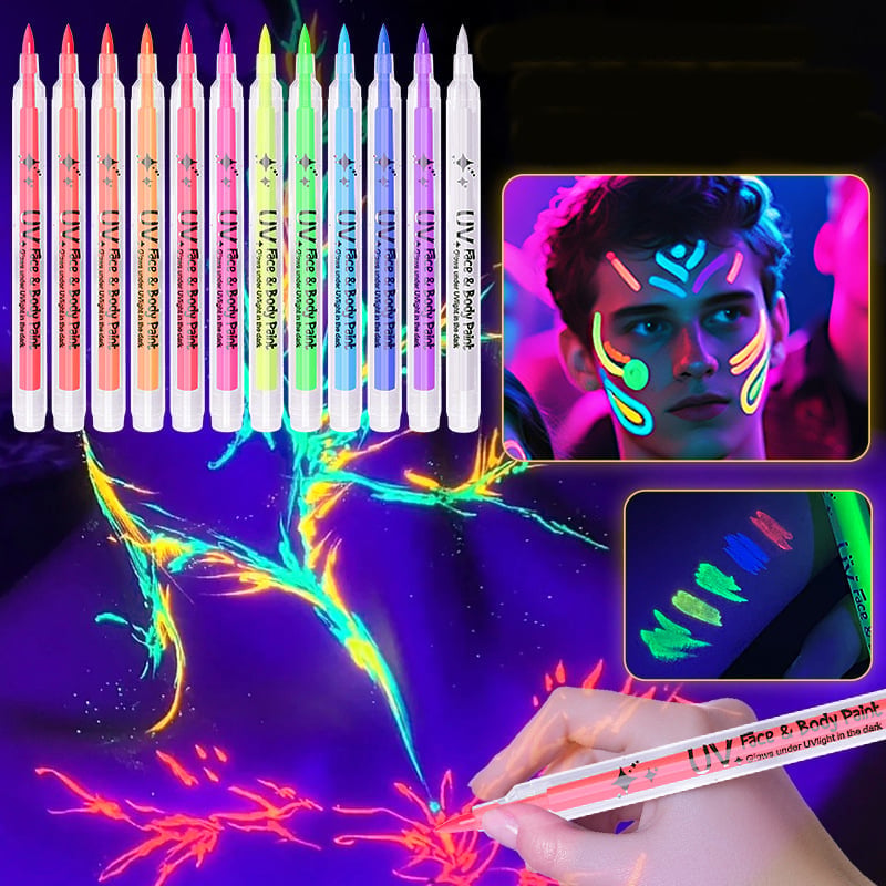 UV-Neon-Schminkmarker, 12 Farben Zweitbild