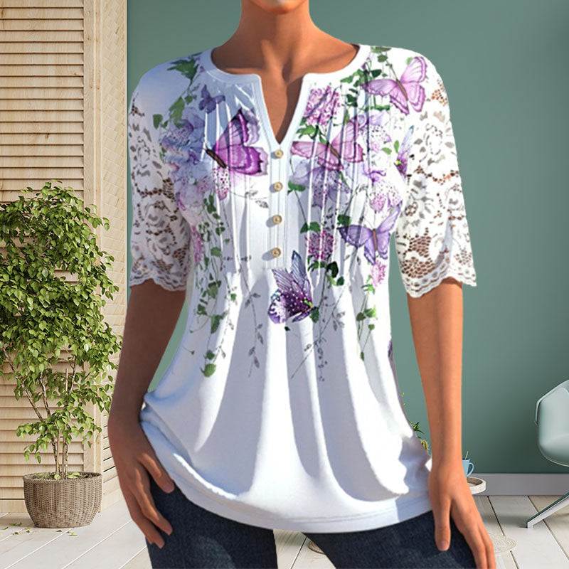 Elegante Bluse mit Aufdruck Zweitbild