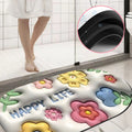 Weiche, schlammabsorbierende Bodenmatte mit 3D-Blume