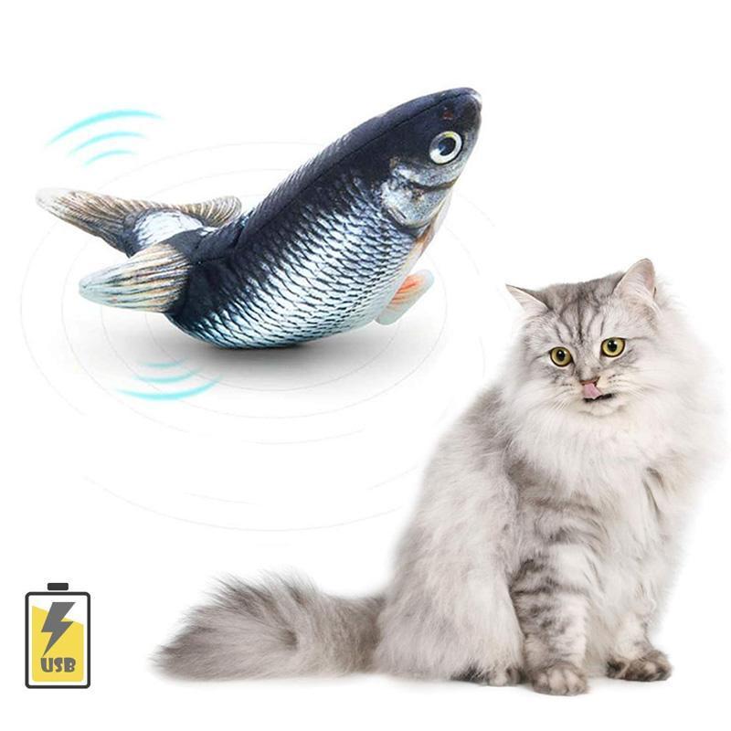 Plüsch-Simulation USB-Lade-Katzen-Fisch-Spielzeug Hauptbild