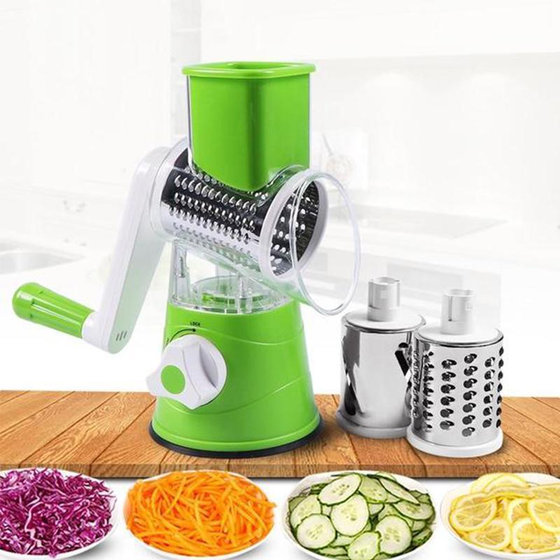 3-in-1-Rotationskäsereibe-Gemüseschneider Zweitbild