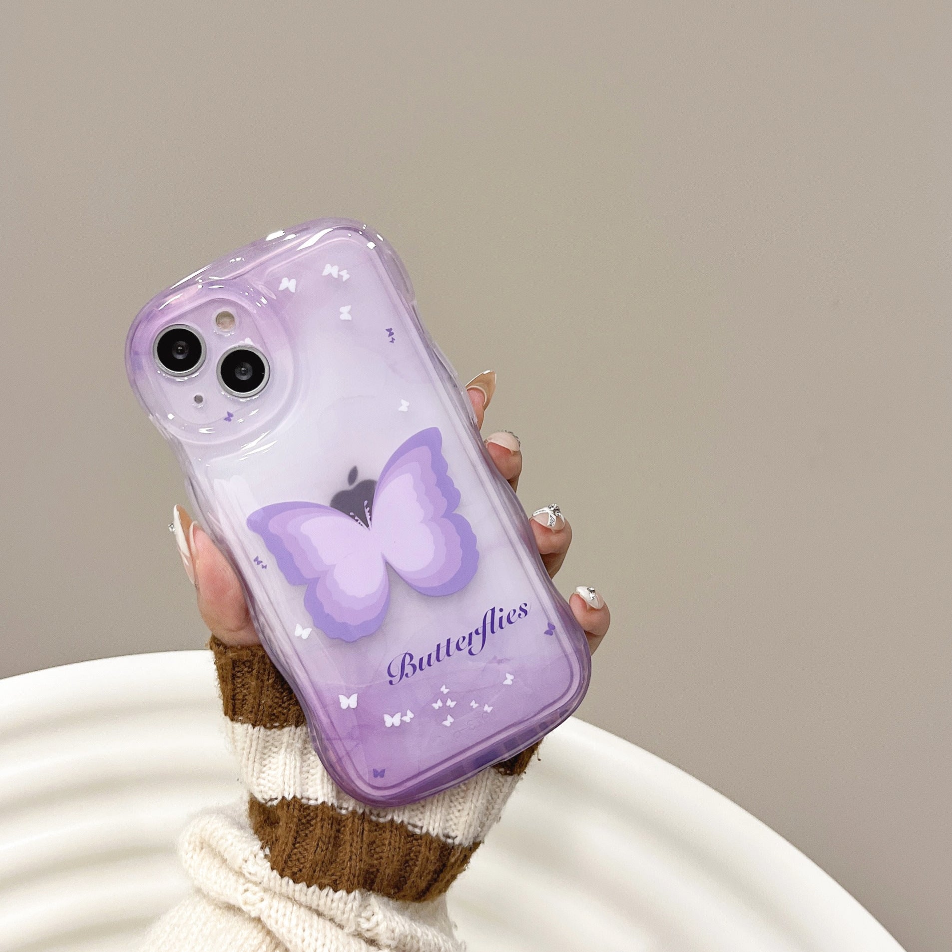 Stoßfeste Wave Edge Butterfly-Hülle für das iPhone Zweitbild