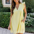 Elegantes, hohles Spitzenkleid