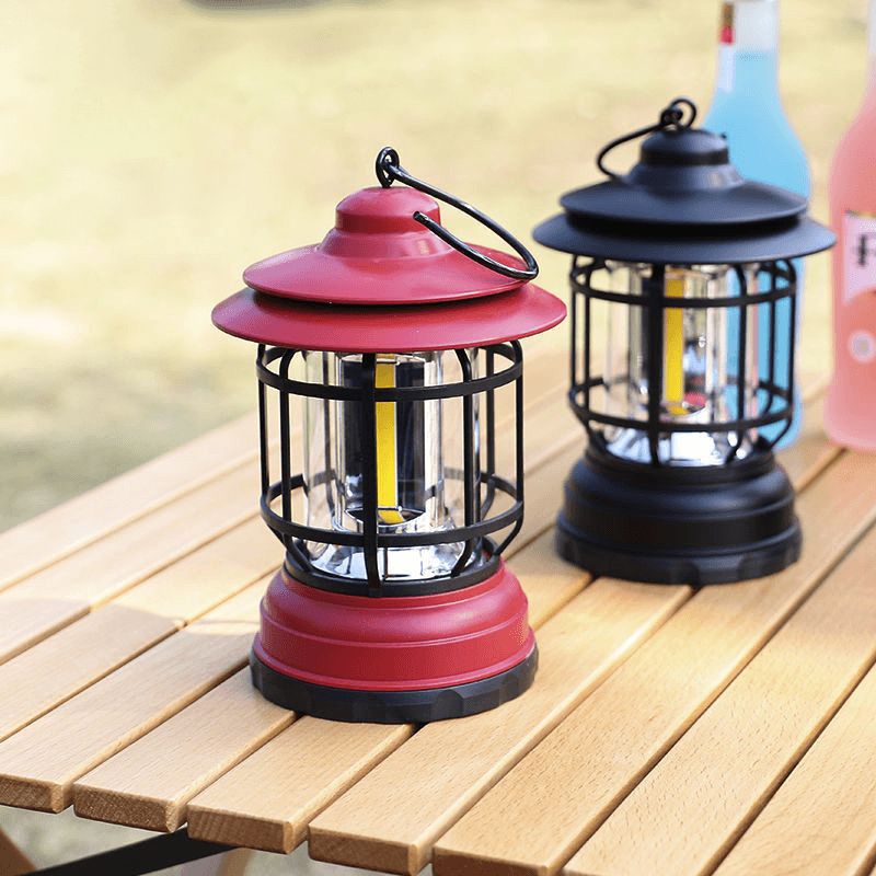 Tragbare Retro-Campinglampe Zweitbild