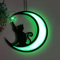 Mond-Schwarze-Katzen-Dekorationen