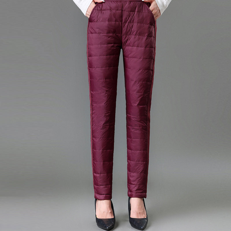 Leichte Daunenhose mit hoher Taille Hauptbild