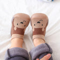 Rutschfeste Babyhausschuhe mit Tiermuster