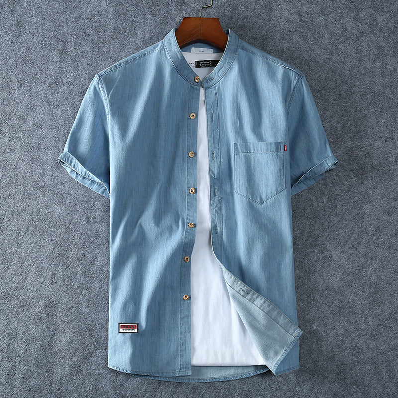 Kurzärmliges Jeanshemd Zweitbild