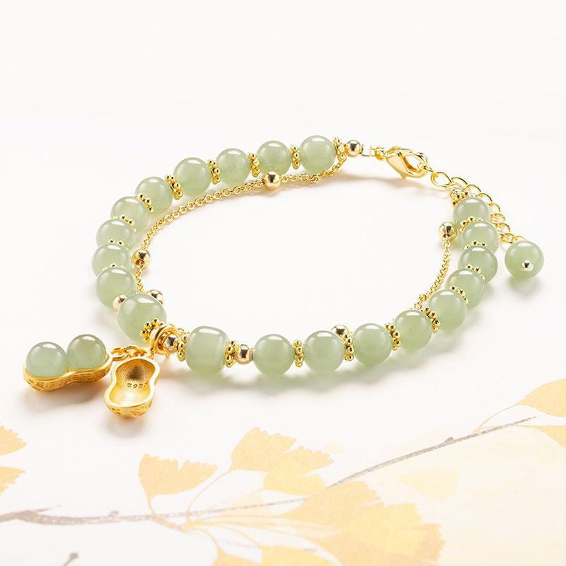 Doppelkette-Armband aus natürlicher Jade Hauptbild