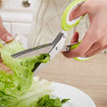 Mehrschichtige Frühlingszwiebelschere
