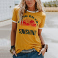 T-Shirt mit Rundhalsausschnitt und Kokosnussbaum-Print