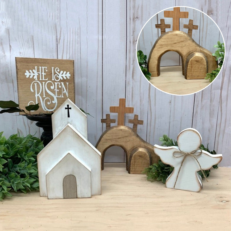 Jesus Tomb-Pasen Tablett-Set Hauptbild