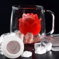 3D-Eiswürfelform aus Silikon in Rosenform