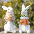 Handgefertigte Osterhasenfiguren