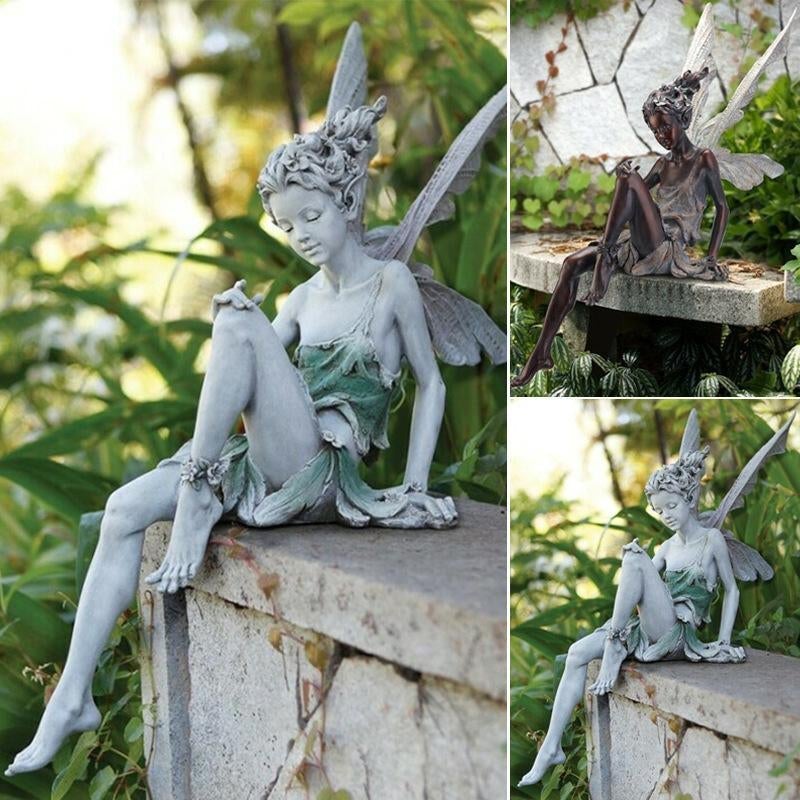 Sitzende Feengartenstatue