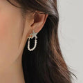 Diamant-Seestern-Perlenohrringe