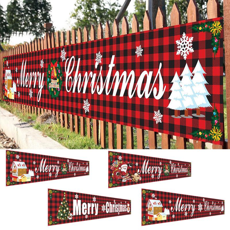 Weihnachten-Außenbereich-Banner-Flaggen-Ziehen Hauptbild