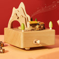 Handgefertigte rotierende Spieluhren aus Holz