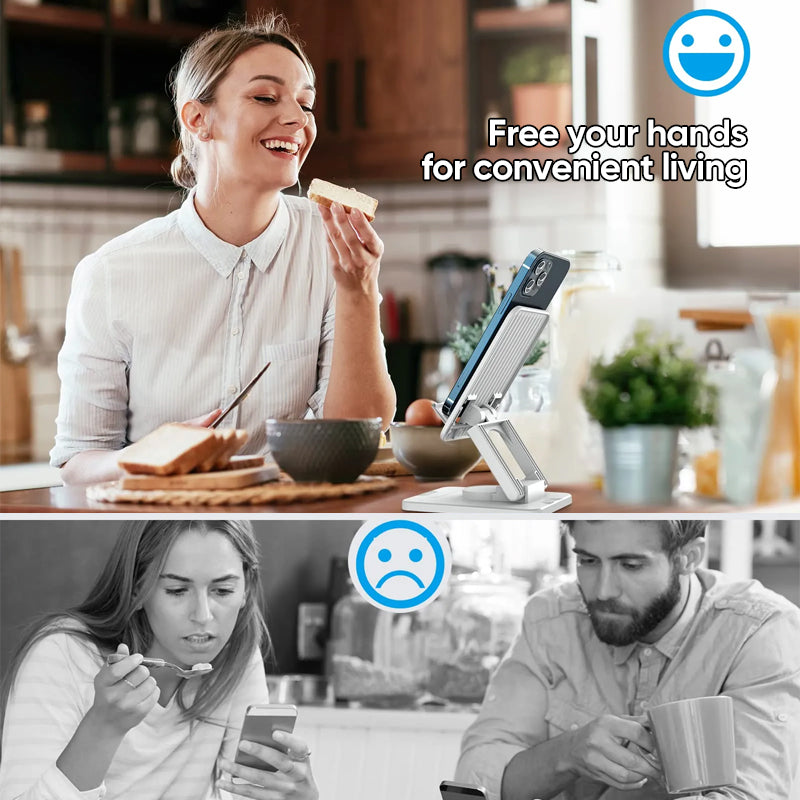Faltbarer, um 360° drehbarer Telefonhalter Zweitbild