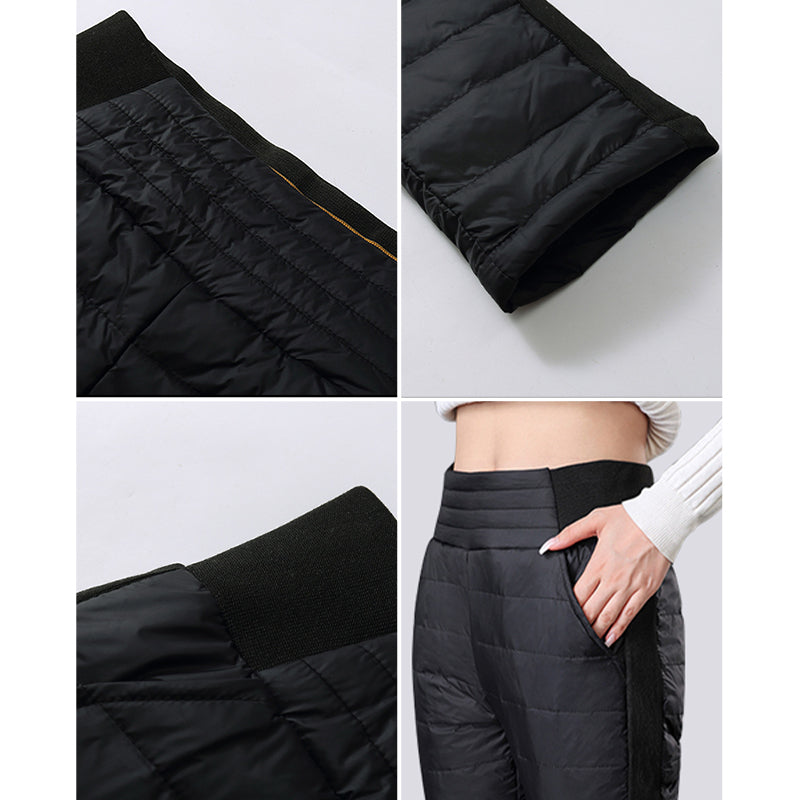 Leichte Daunenhose mit hoher Taille Zweitbild